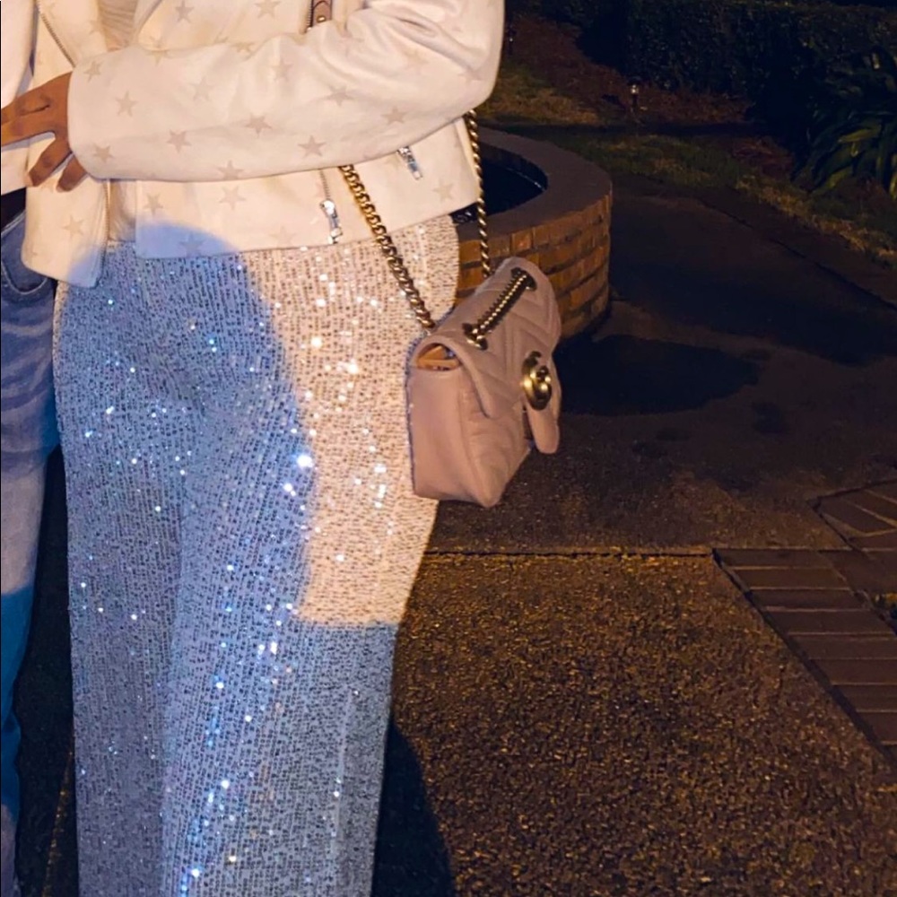 Selling these cut sequined flares! Great for a night out!